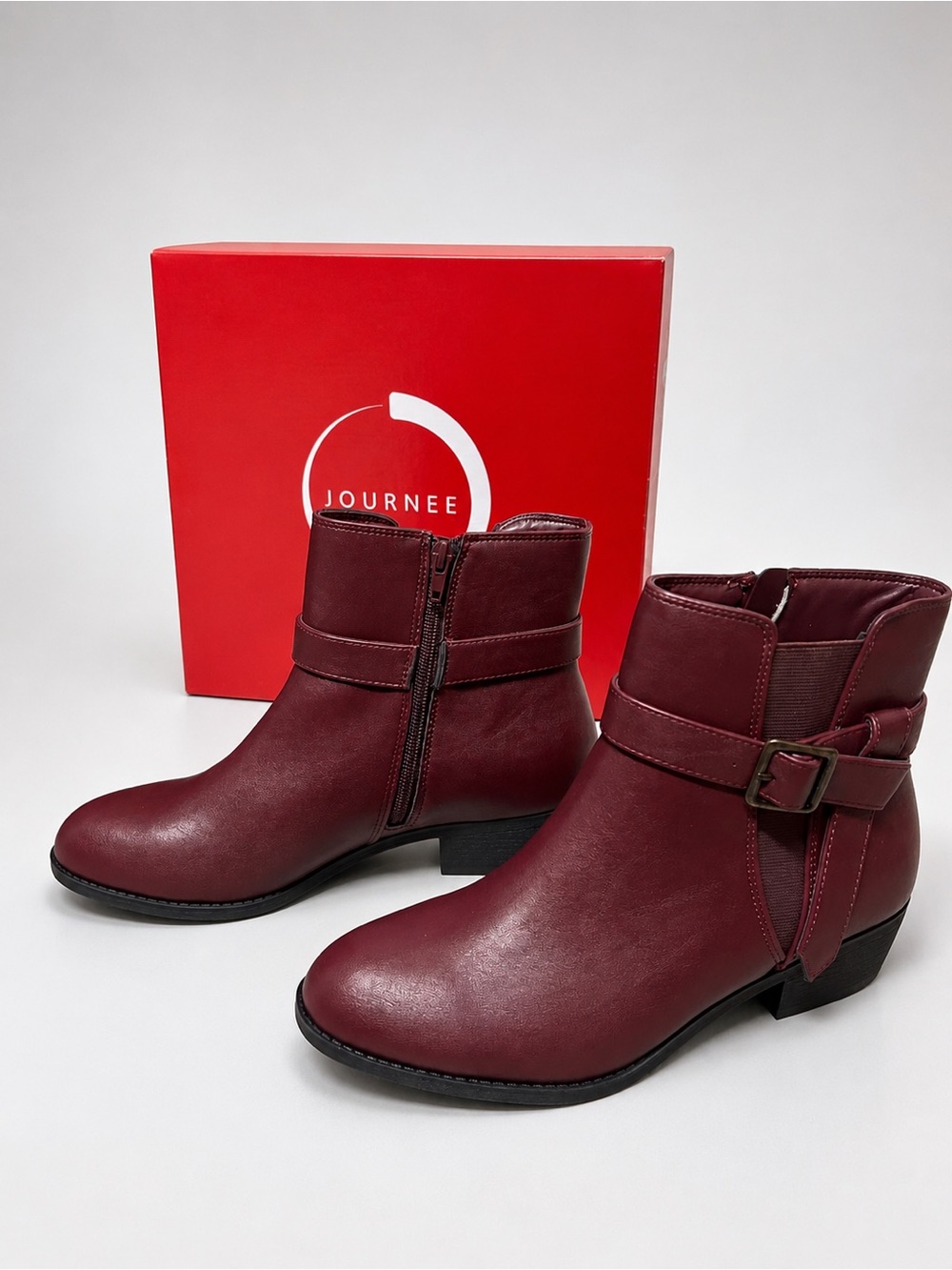 Journee Collection| Burgundy Women's Ankle Boot